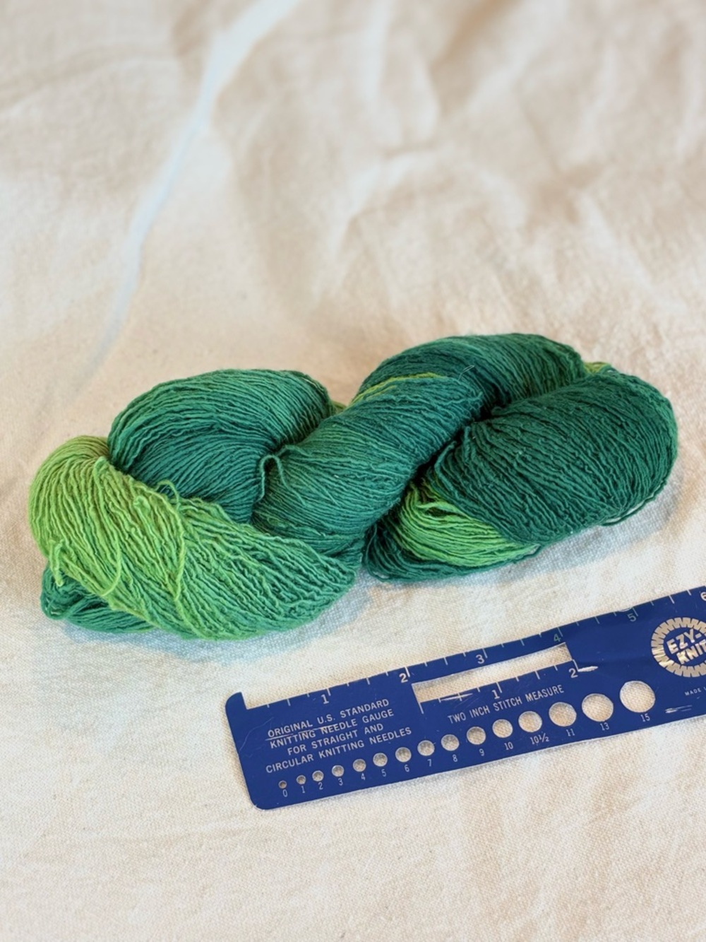 indie hand dyed green gradient skein lace wool emerald chartreuse nwot - Picture 4 of 5
